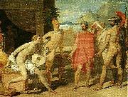 Jean Auguste Dominique Ingres akilles mottager i sitt talt agamenons sandebud USA oil painting artist
